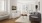 a living room with a couch and a table