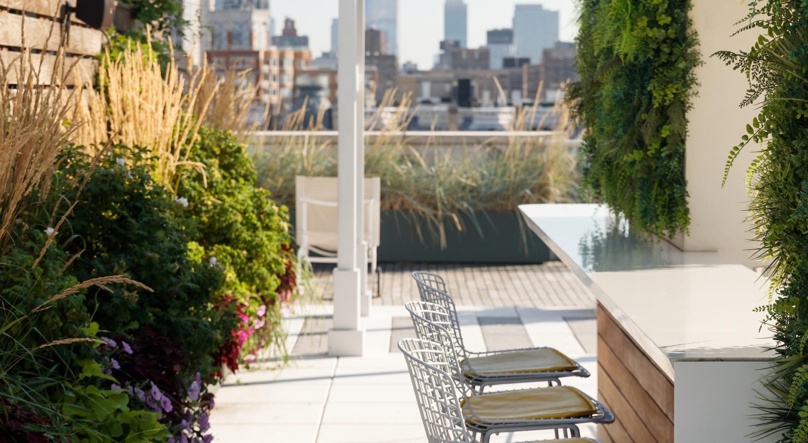 Find your perfect fit at The Larstrand a patio with chairs and tables