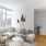 a living room with a couch and a table