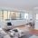 a large living room with a large window