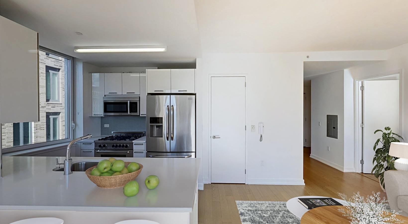 Find your perfect fit at The Larstrand a kitchen with white cabinets